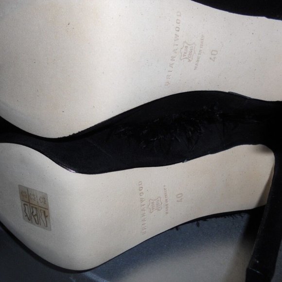 Brian Atwood ALEXA Ostrich Feather Suede Platform Ankle Bootie Boots Sho… - Picture 11 of 13